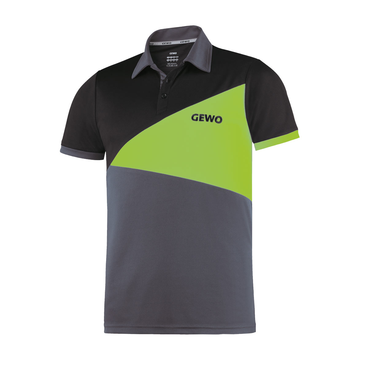 GEWO Hemd Anzio Baumwolle schwarz/nine iron XS