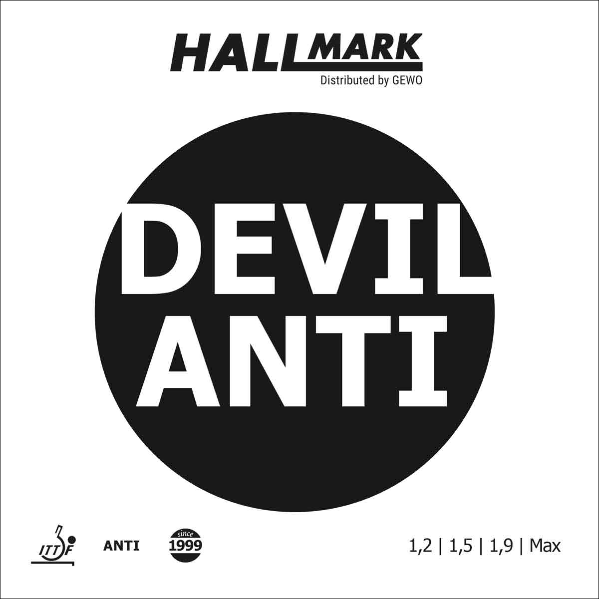 HALLMARK Belag Devil-Anti schwarz 1,2 mm