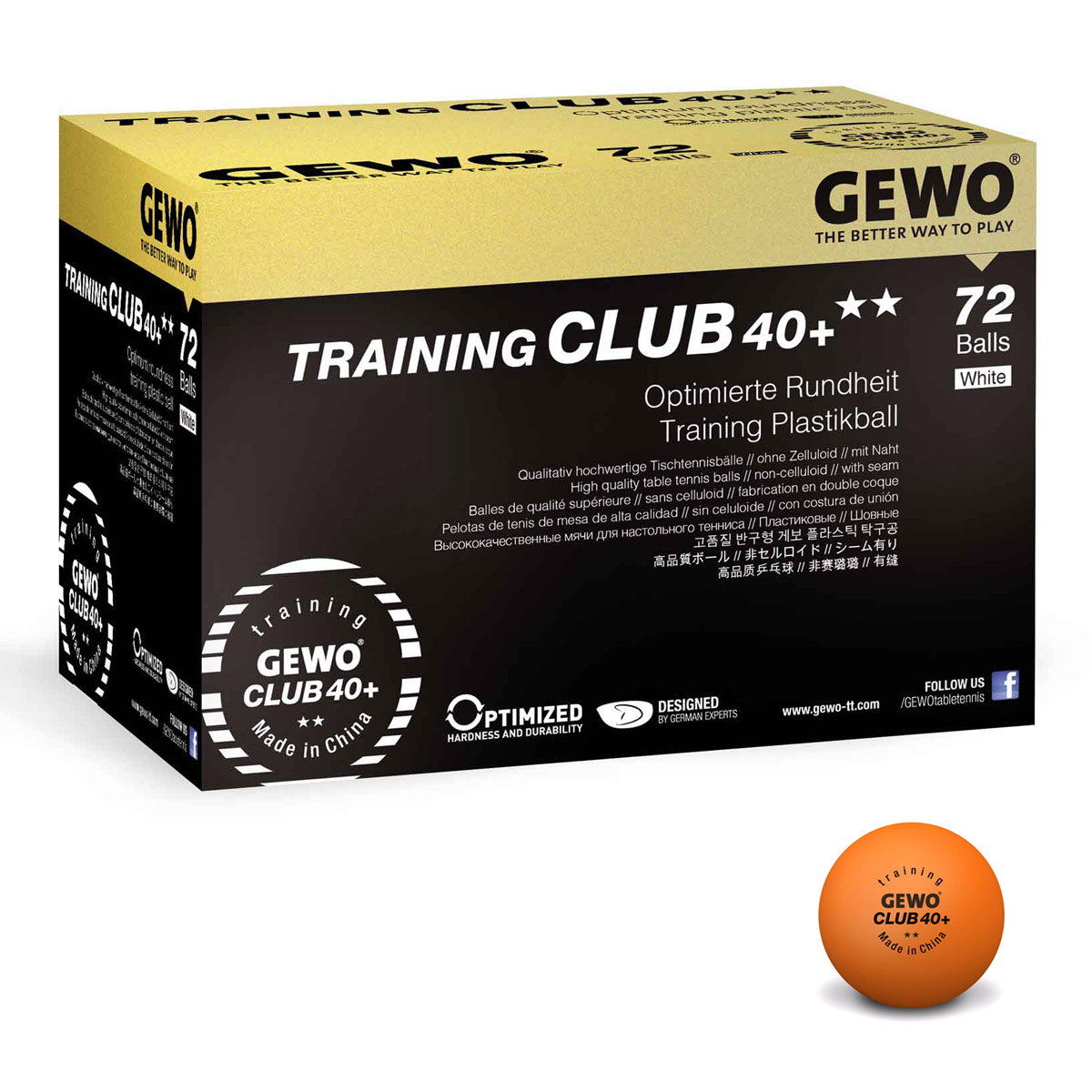GEWO Ball Training Club 40+ ** 20x 72er Karton orange