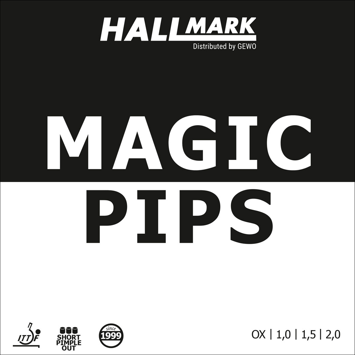 HALLMARK Belag Magic Pips schwarz OX