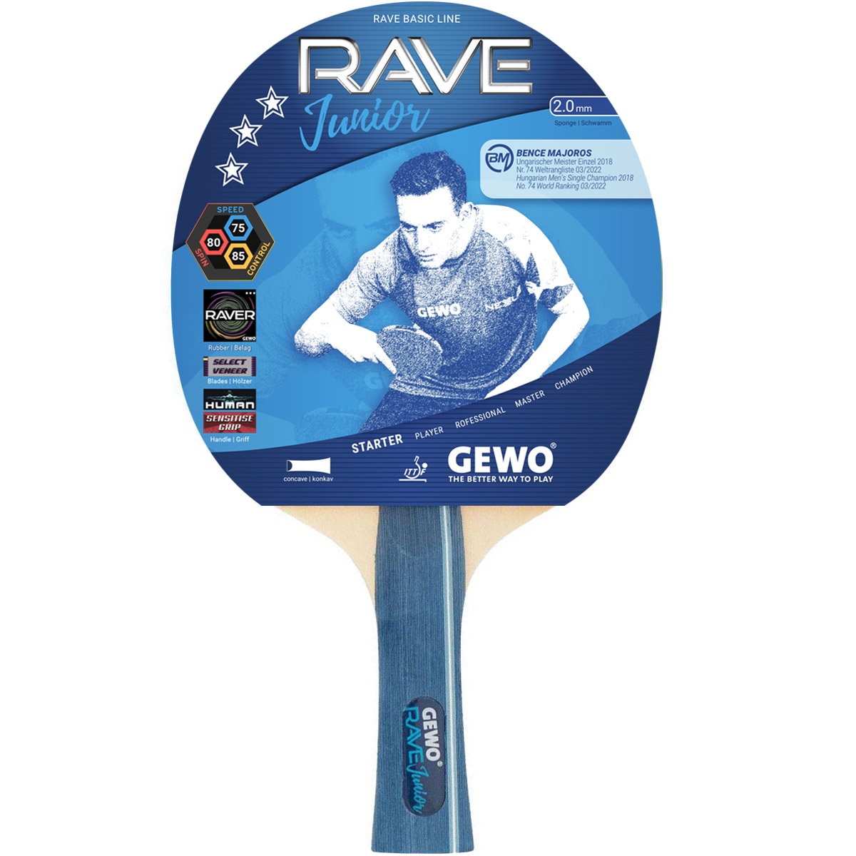 GEWO Schläger Rave Junior  konkav