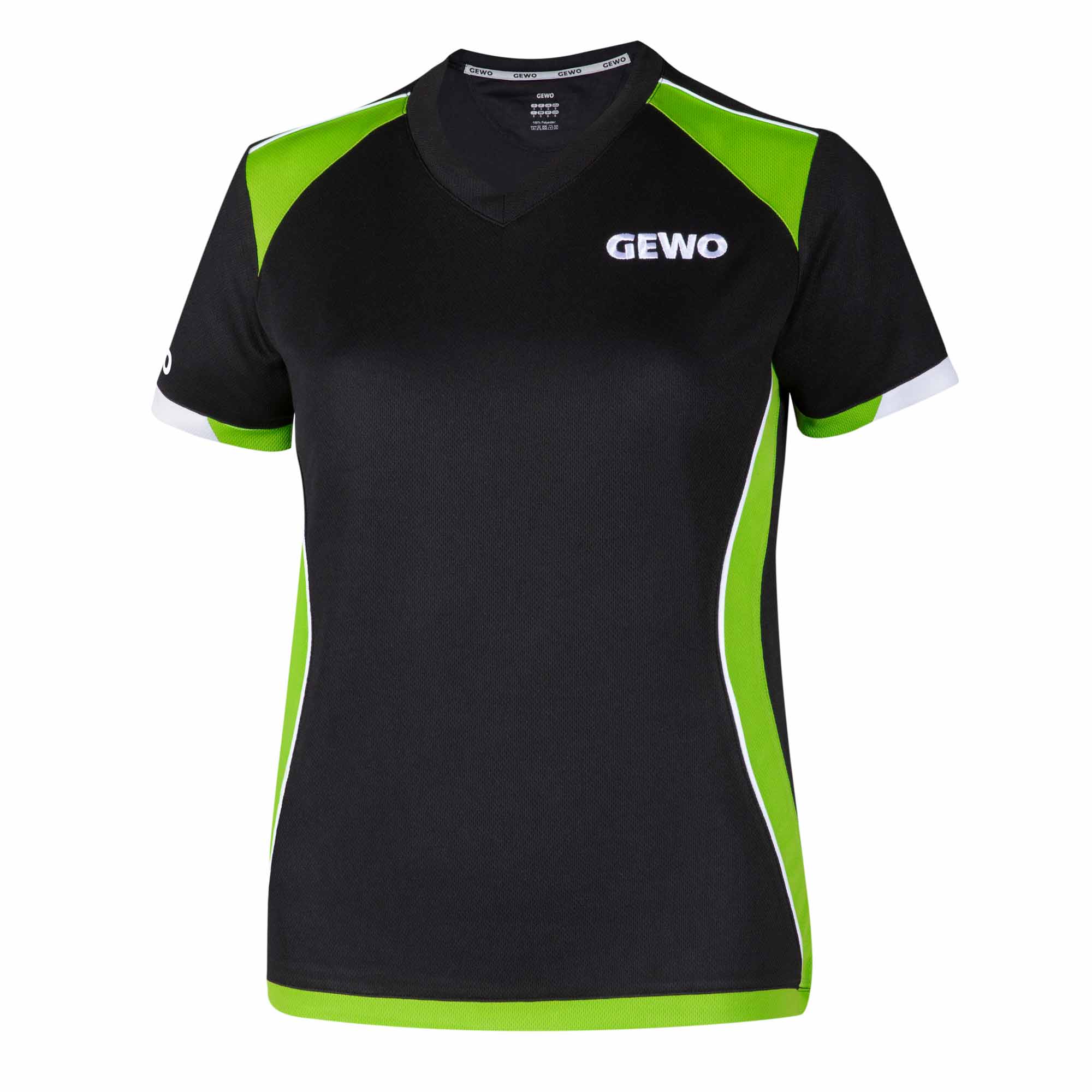 GEWO Lady Shirt Murano  schwarz/lime XXXS