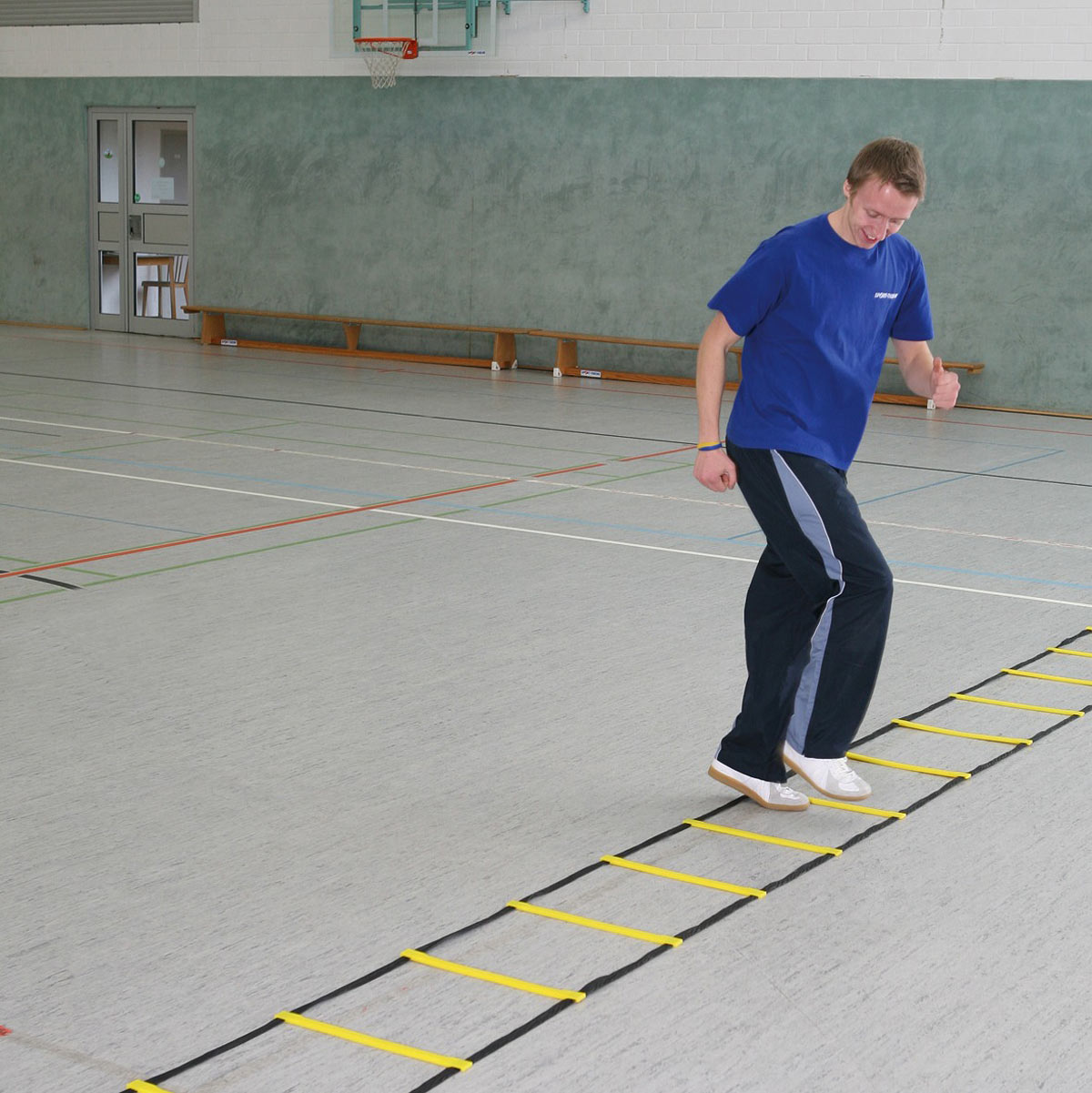 Koordinationsleiter "Agility" Einzel-Leiter 4m schwarz/gelb