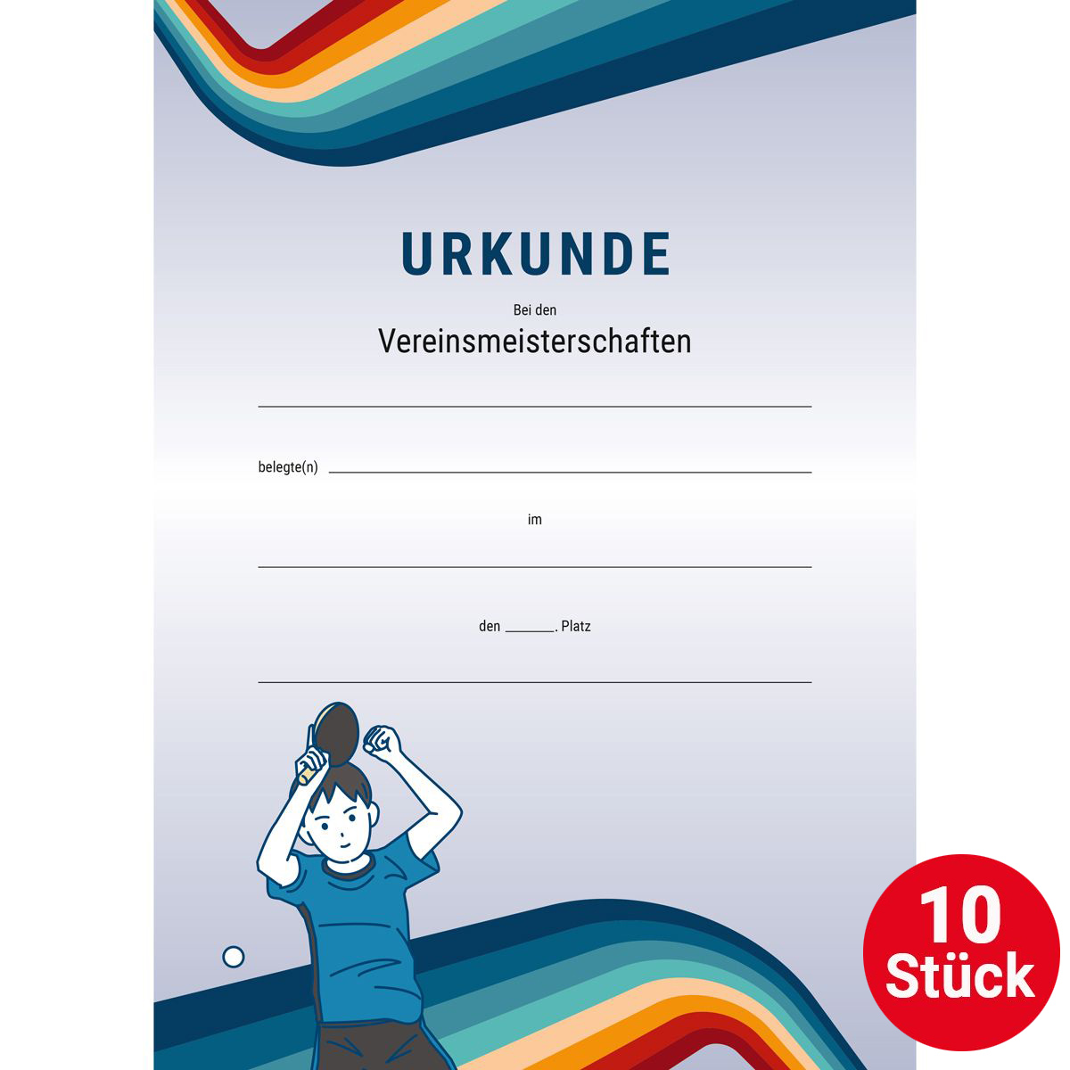 GEWO Urkunde Boys mit Text - Set (10 Stück)