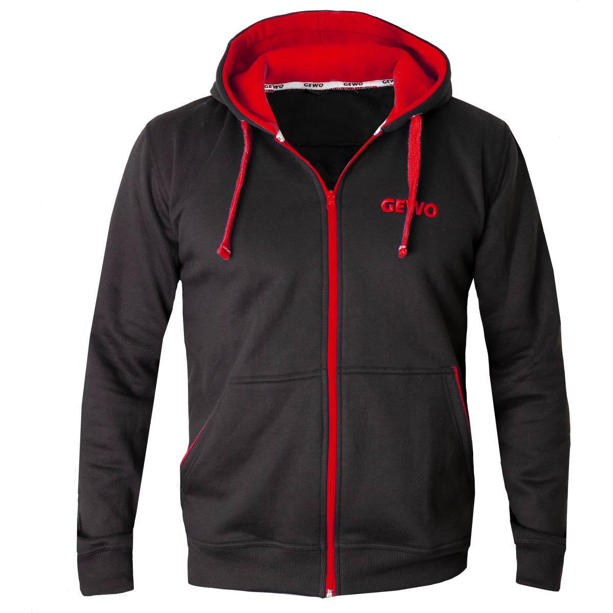 GEWO Hoodie Cervo schwarz/rot S