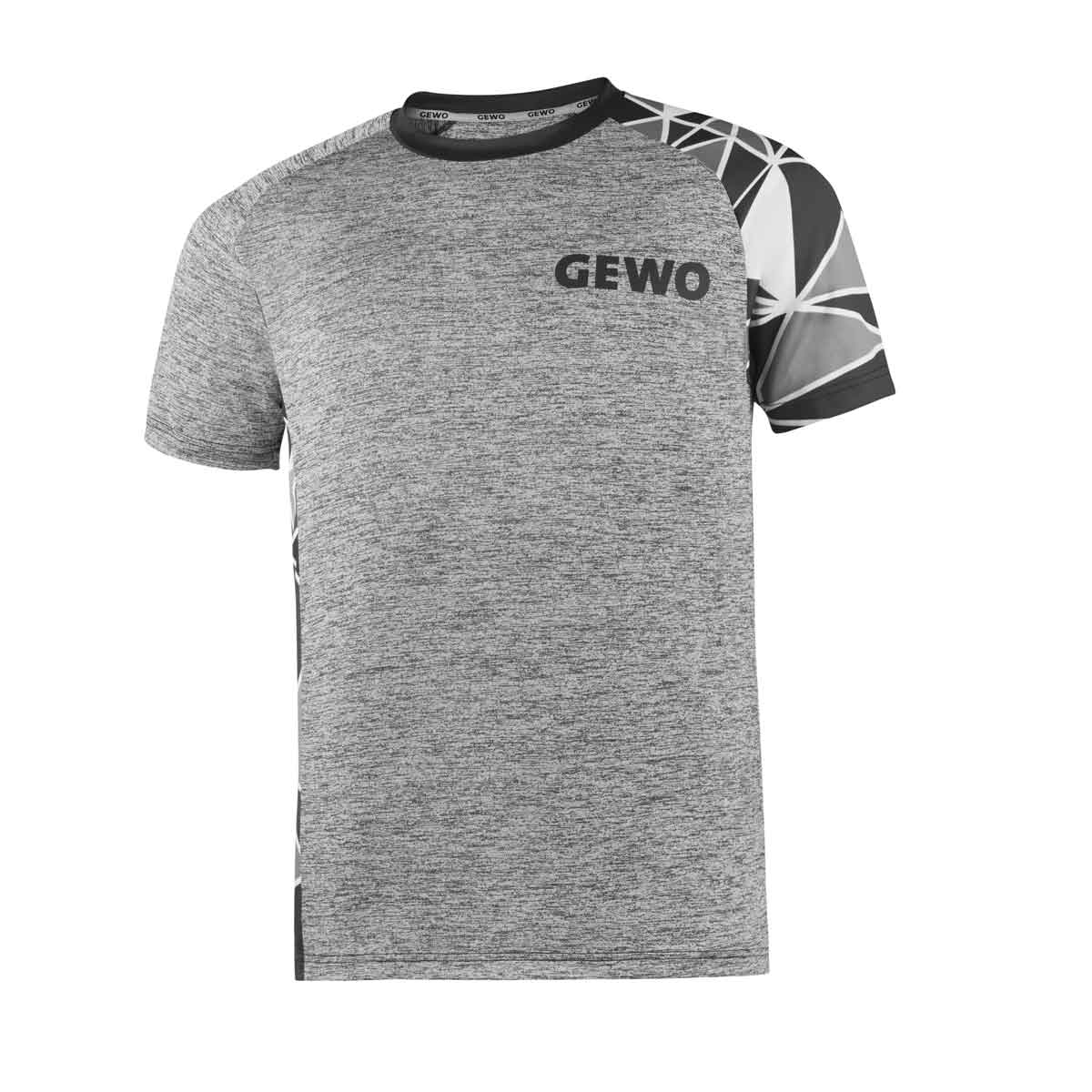 GEWO T-Shirt Arco schwarz melange/schwarz XXXS