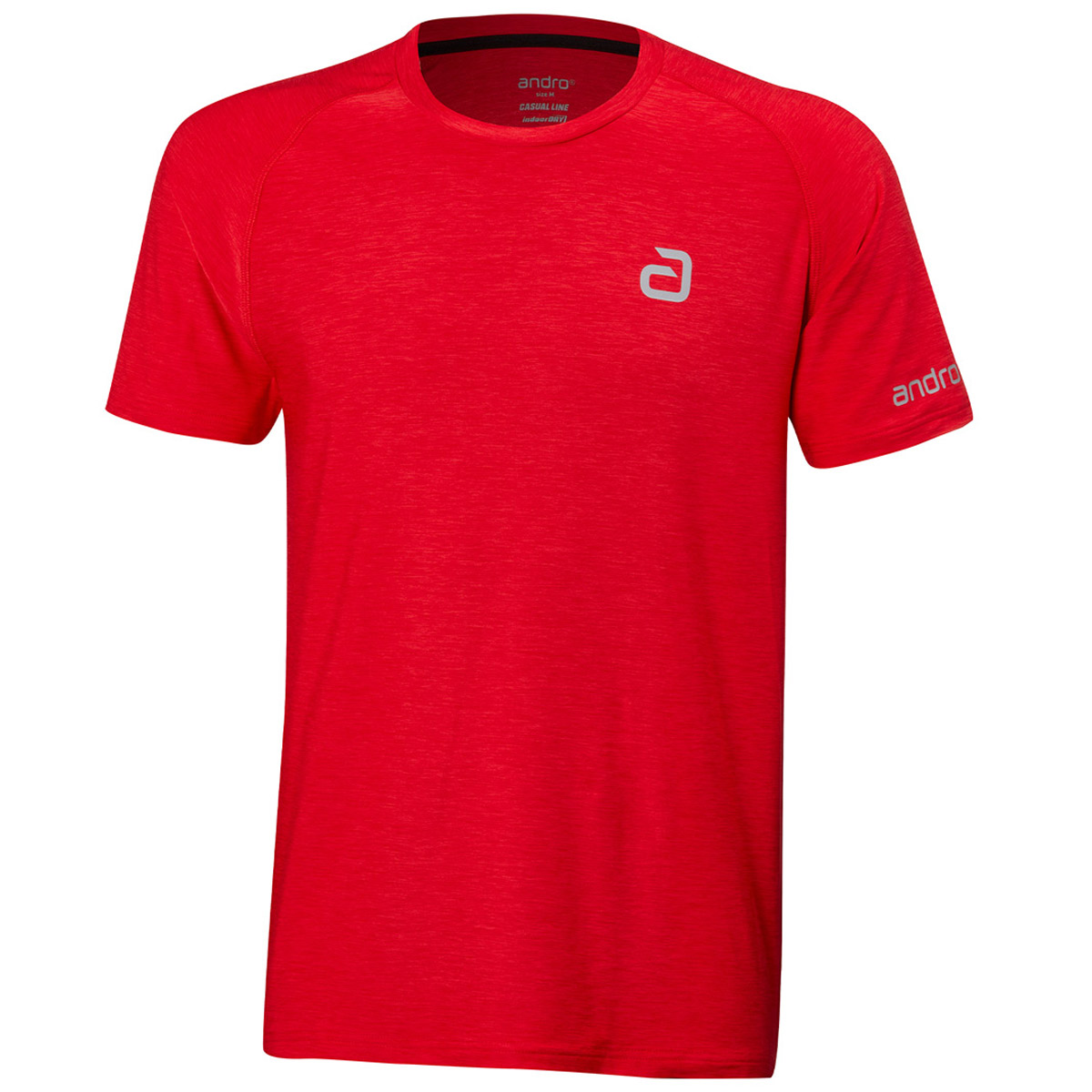 andro T-Shirt Melange Alpha  rot XXS