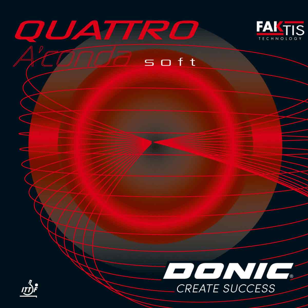 Donic Belag Quattro Aconda soft schwarz 1,8 mm