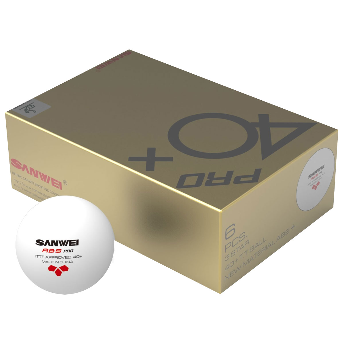 Sanwei Ball ABS 40+ Pro *** 6er weiß