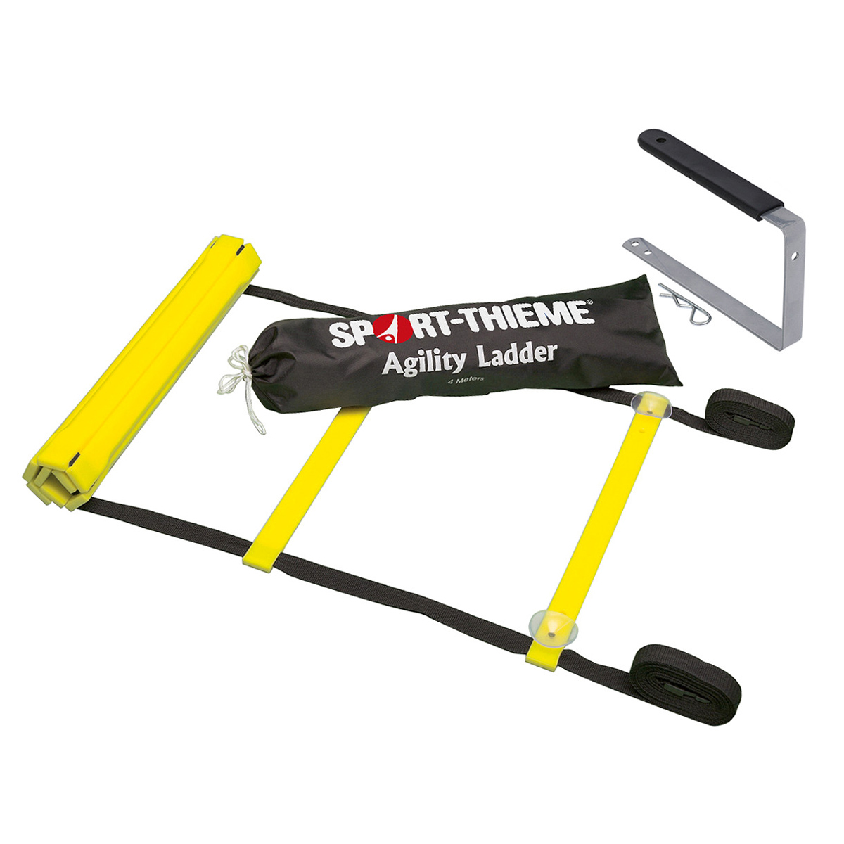 Koordinationsleiter "Agility" Einzel-Leiter 8m schwarz/gelb