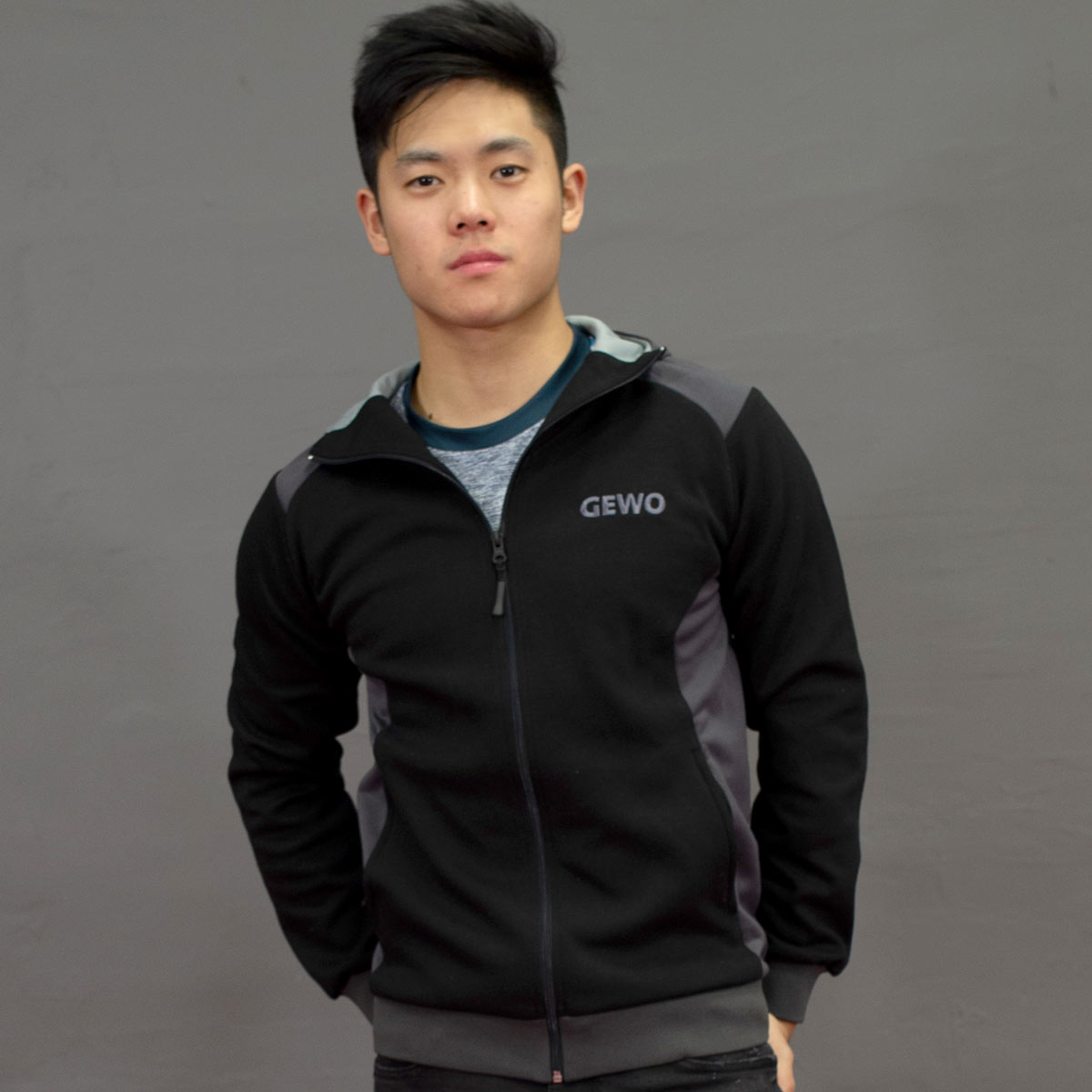 GEWO Hoodie Manto schwarz/grau M