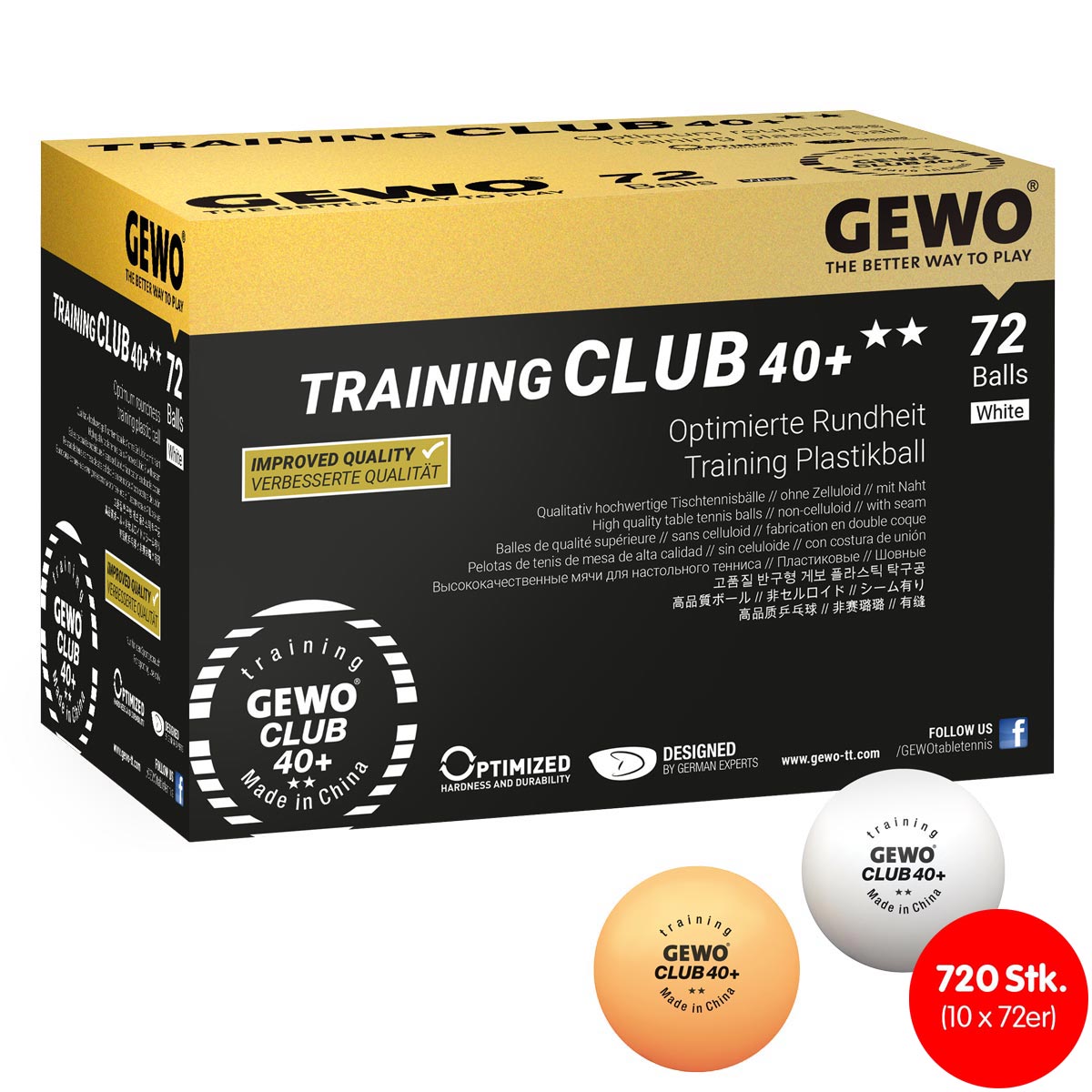 GEWO Ball Training Club 40+ ** 10x 72er Karton