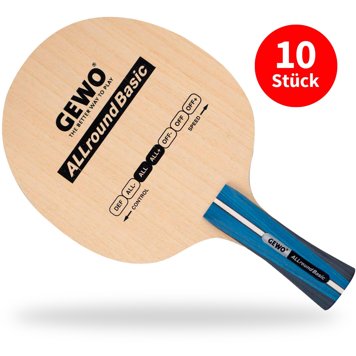 GEWO Set 10x Holz ALLround Basic (8x konkav+2x gerade)