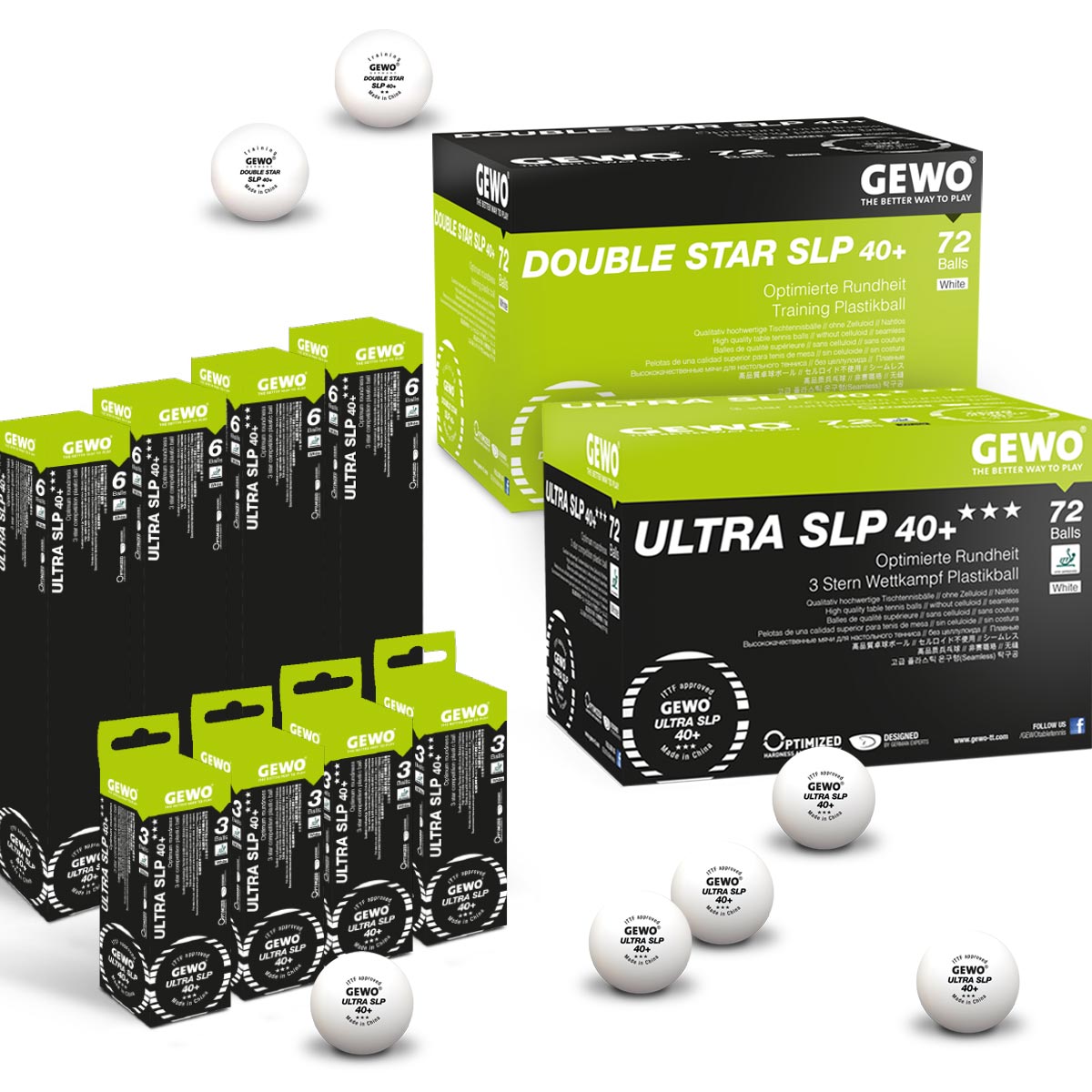 GEWO Ball SLP 40+*** Testset weiß