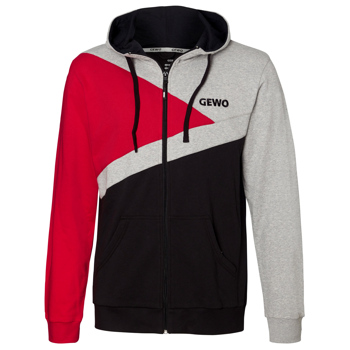 GEWO Hoodie Lever schwarz/rot S