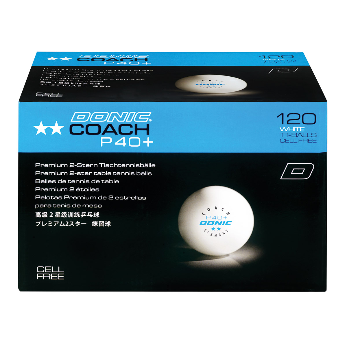Donic Ball Coach P40+ ** 120er weiß