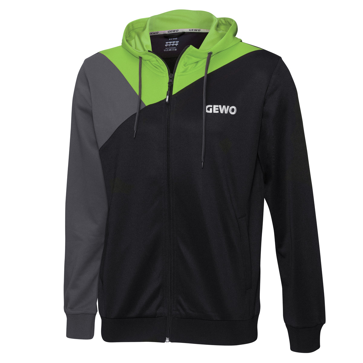 GEWO Hoodie Toledo schwarz/lime XXXXL