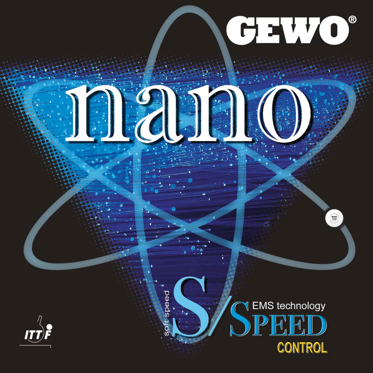 GEWO Belag Nano S/Speed Control schwarz 2,0 mm