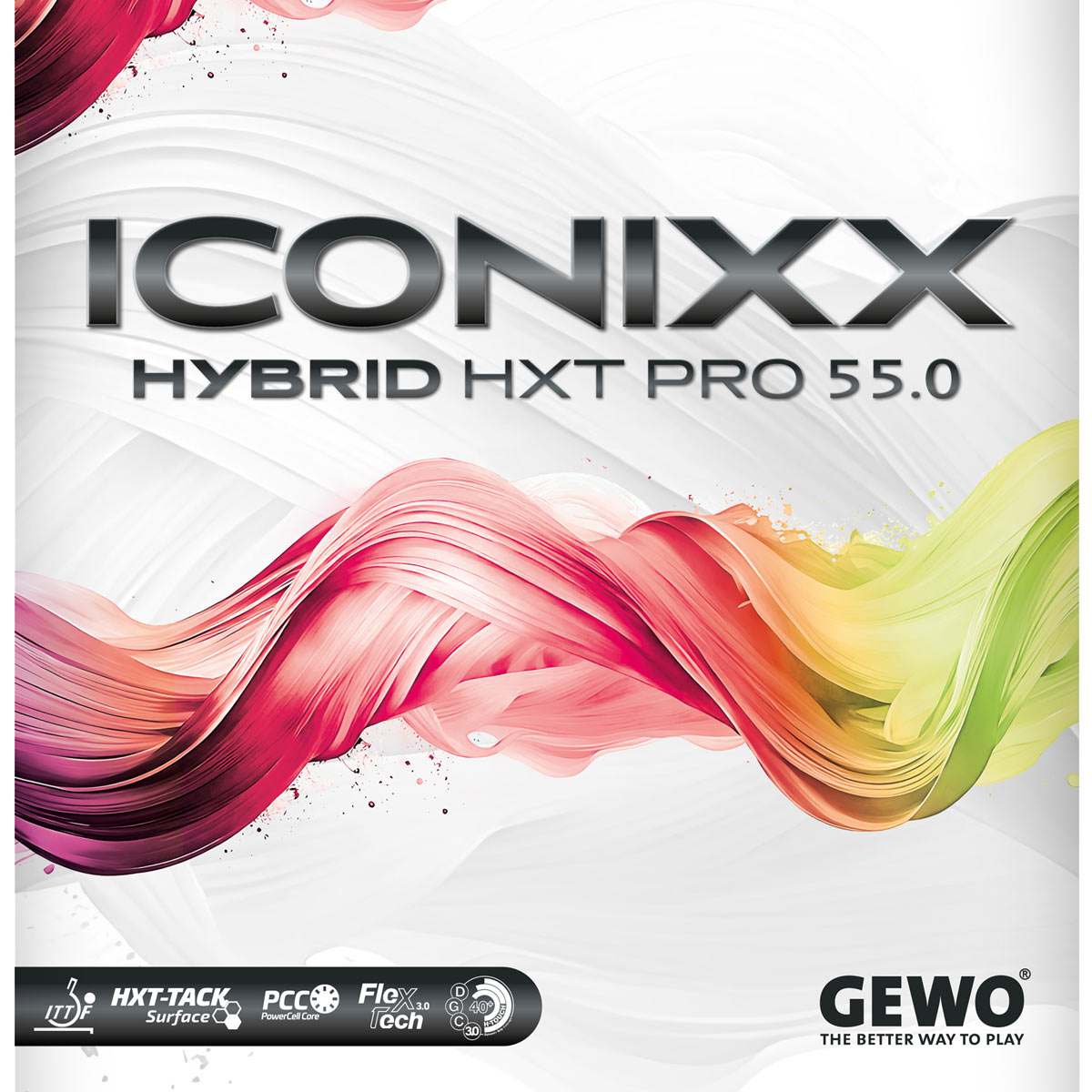 GEWO Belag Iconixx Hybrid HXT Pro 55.0 schwarz 2,2 mm