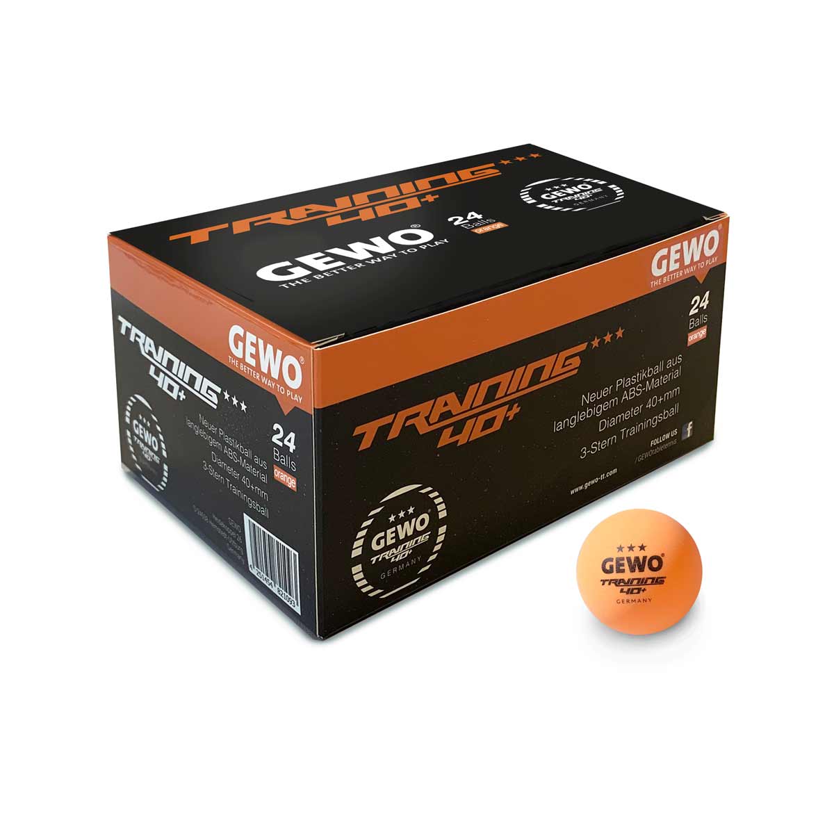 GEWO Trainingsball ***40+ 24er orange