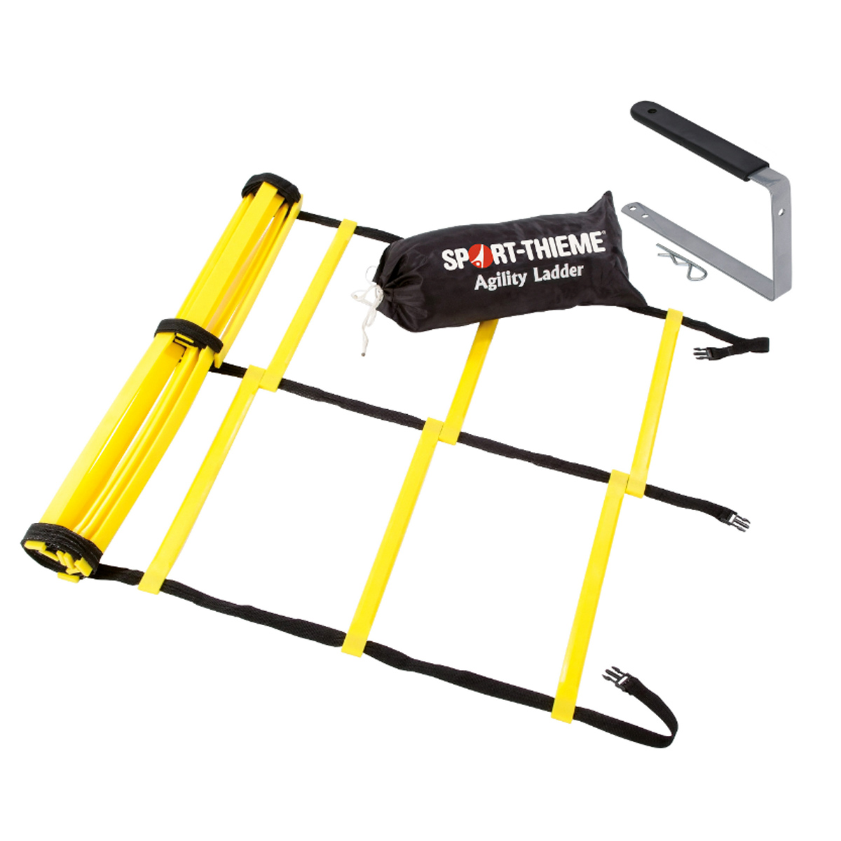 Koordinationsleiter "Agility" Einzel-Leiter 8m schwarz/gelb