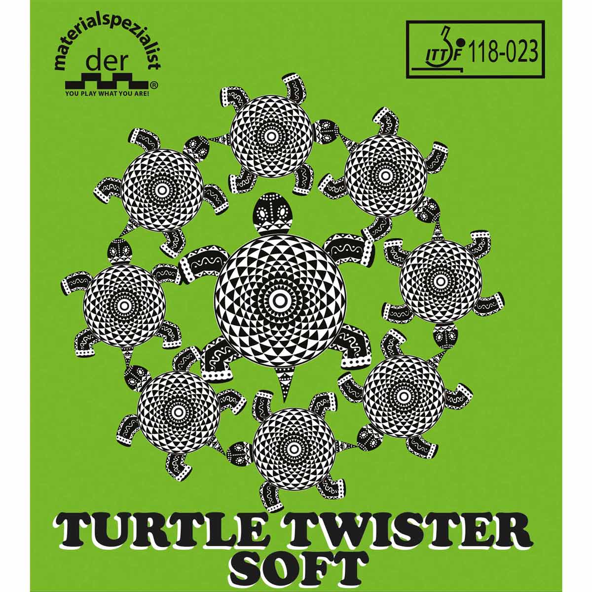 der materialspezialist Belag Turtle Twister Soft schwarz 1,9 mm