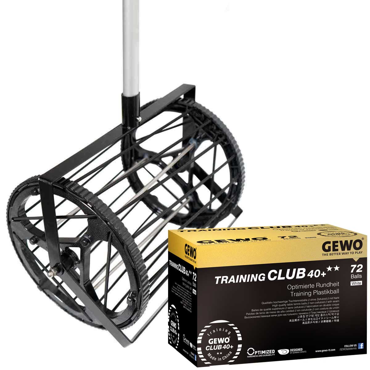 GEWO Set 1x Ballaufsammler + 1x GEWO Ball Training Club 40+**72er