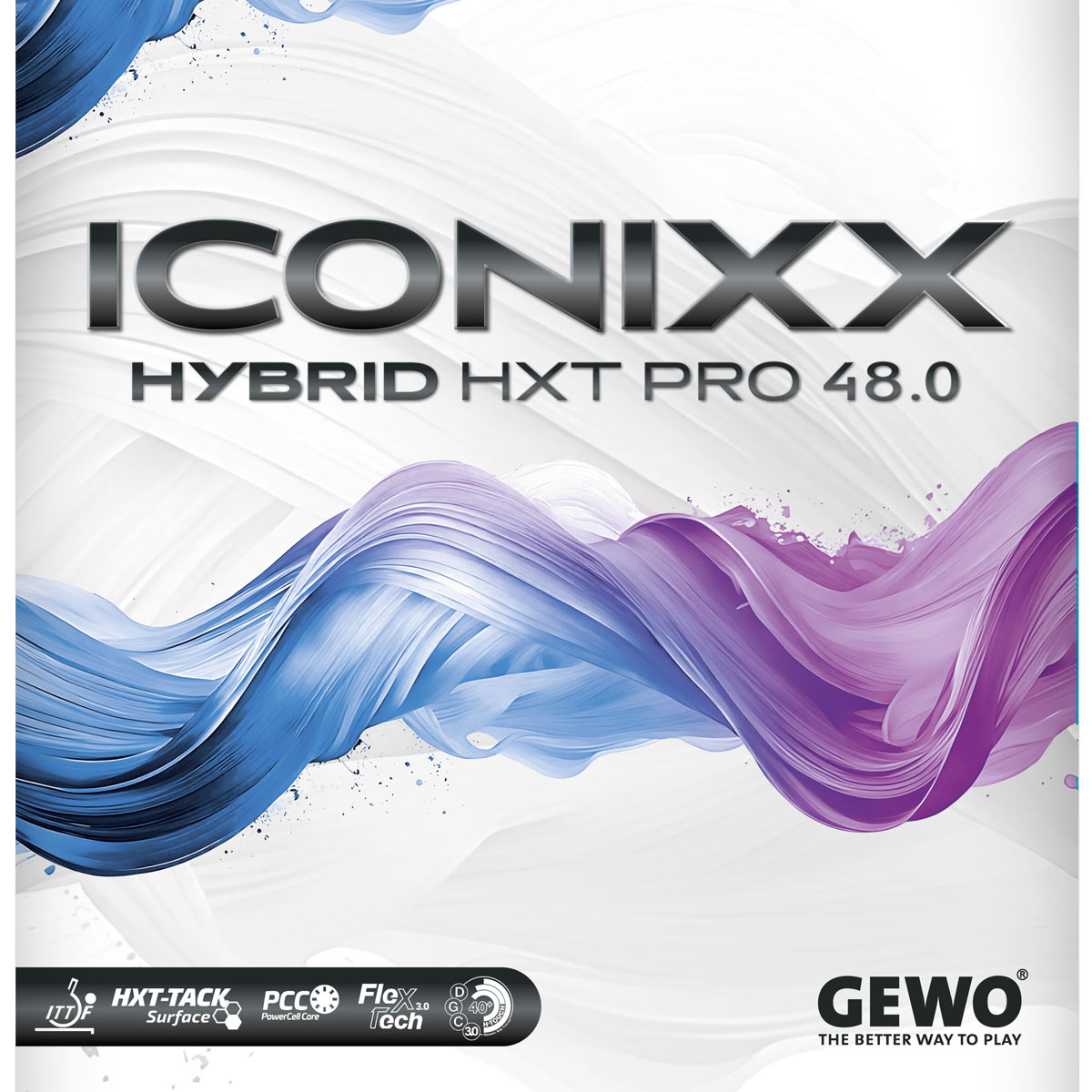 GEWO Belag Iconixx Hybrid HXT Pro 48.0 schwarz 2,2 mm