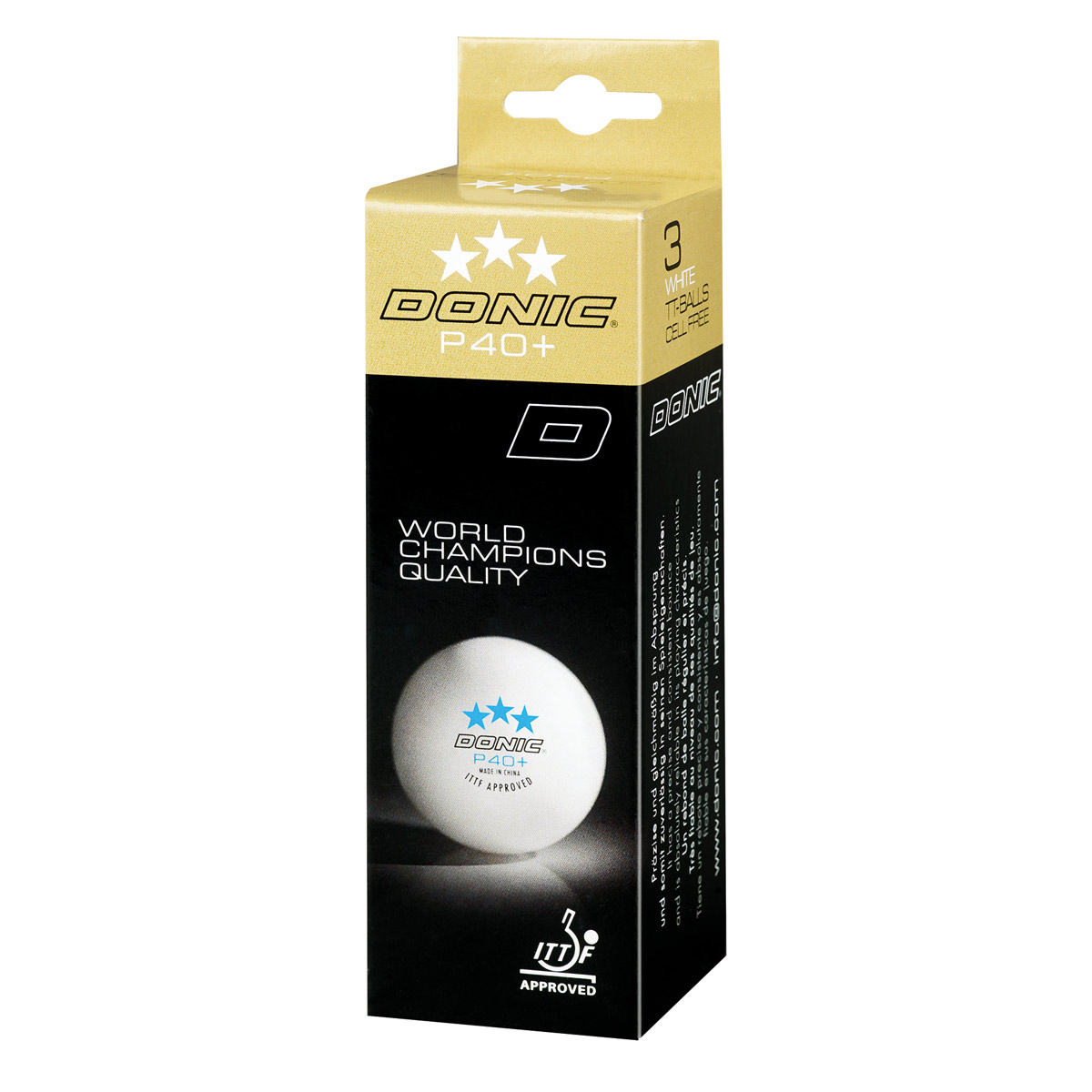 Donic Ball P40+ *** 3er weiß