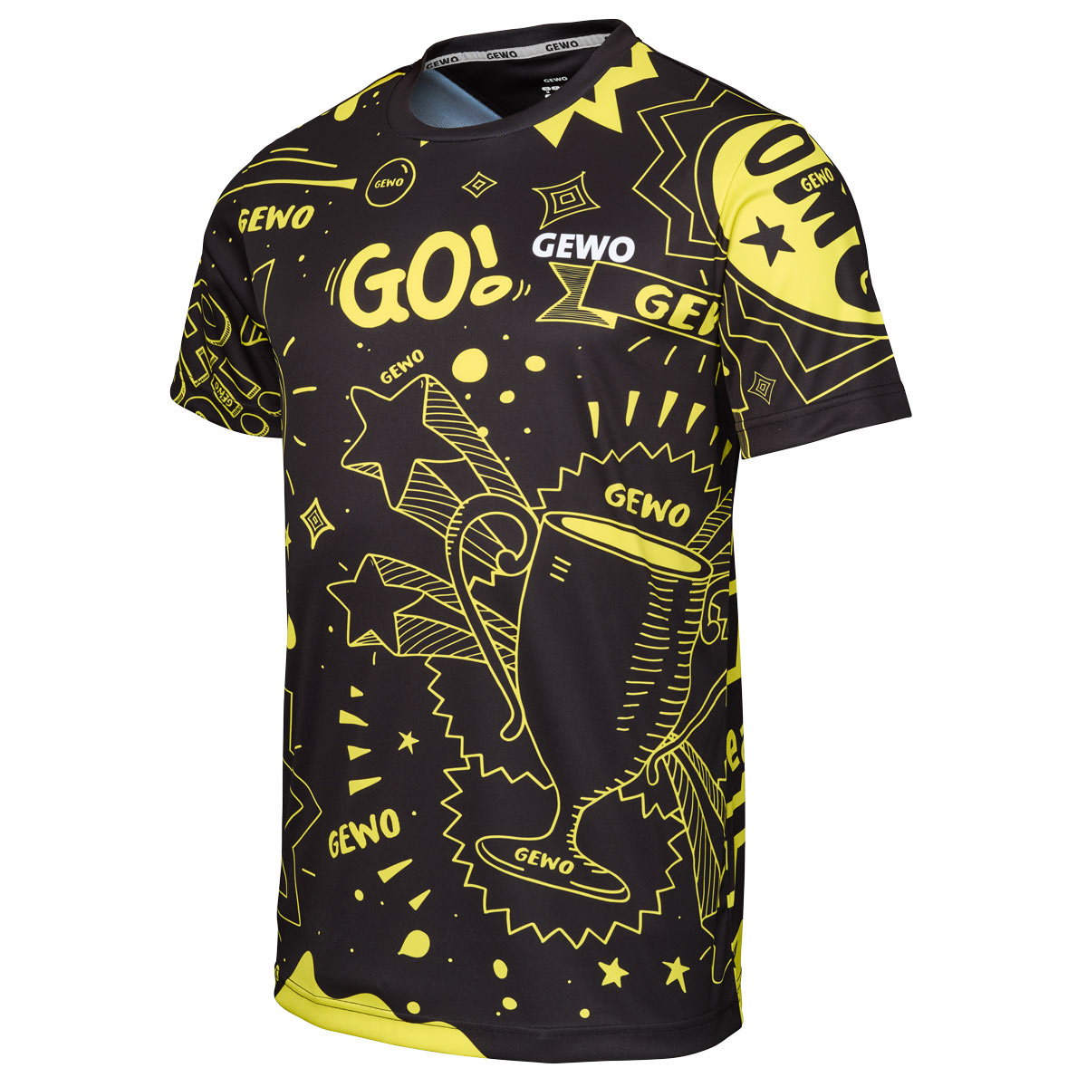 GEWO Shirt Graffiti schwarz XXXXL