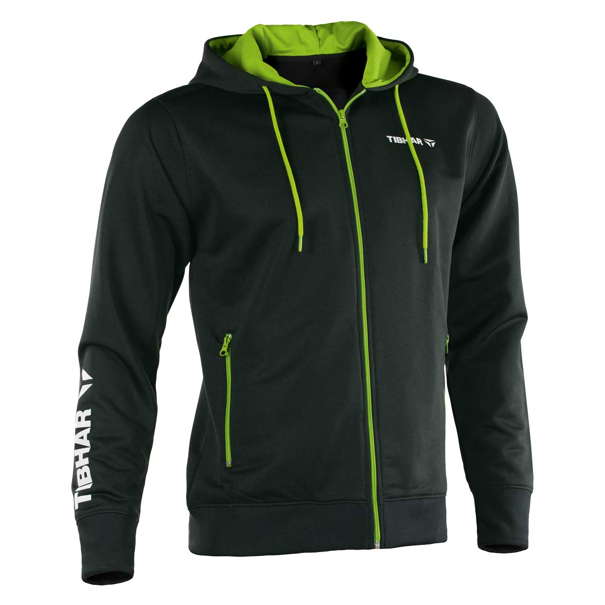 TIBHAR Hoodie Mundo/World schwarz/lime XXS