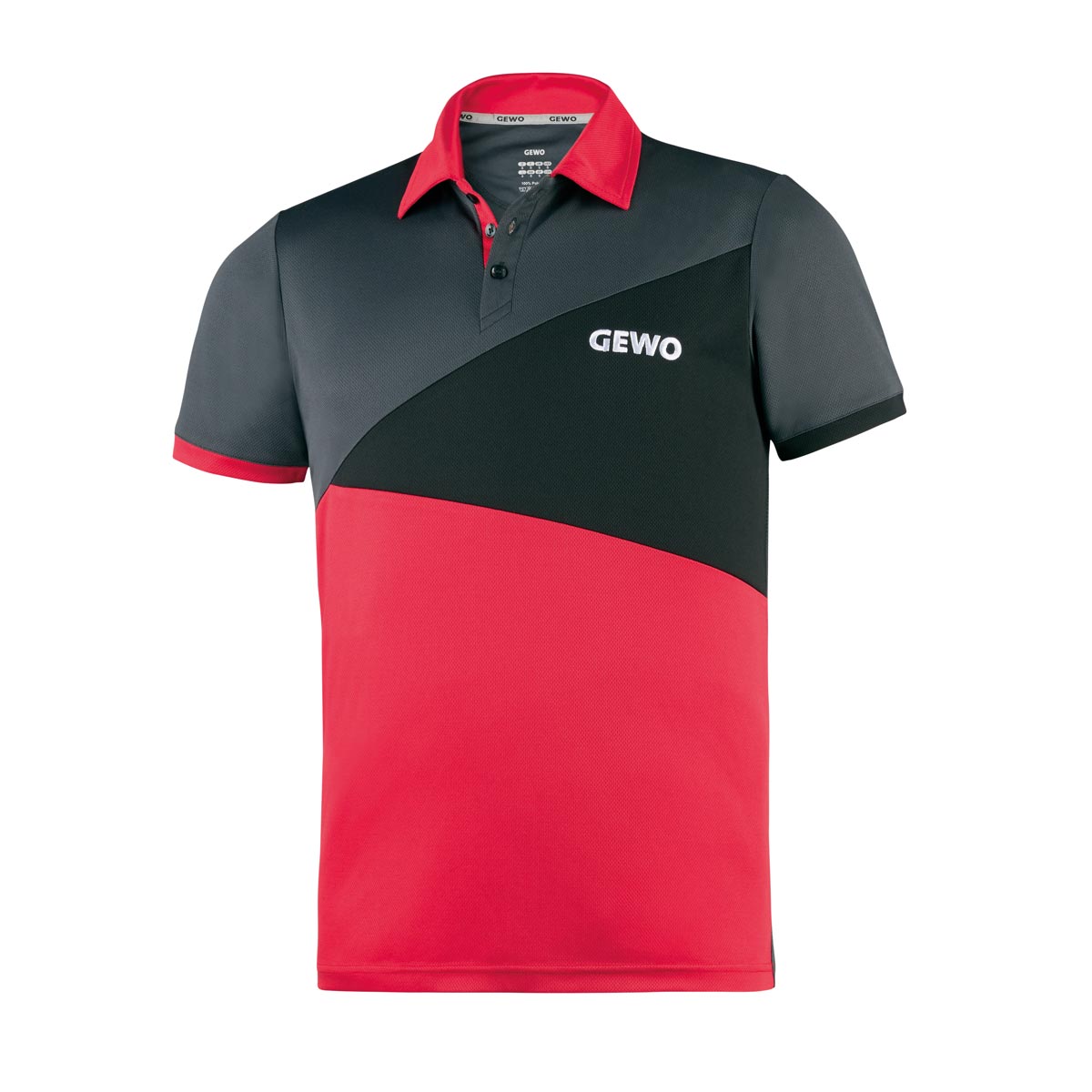 GEWO Hemd Anzio Poly Nine Iron / rot XXXXL