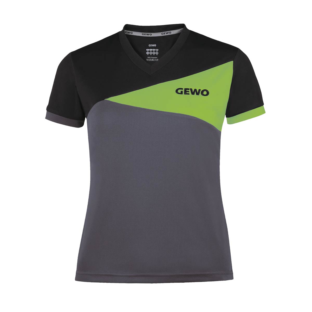 GEWO Lady Shirt Anzio schwarz/nine iron XXXS