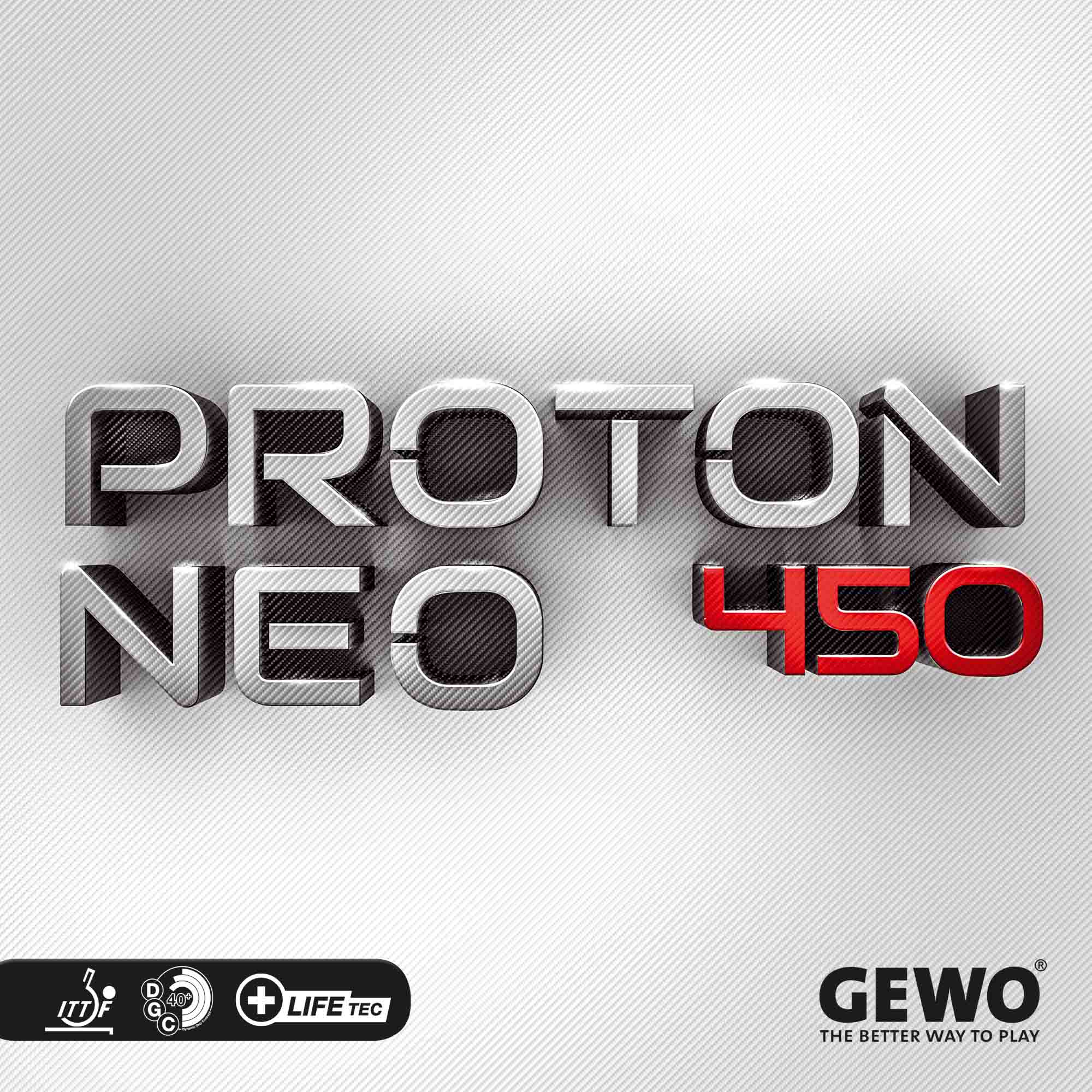 GEWO Belag Proton Neo 450 schwarz 2,2 mm