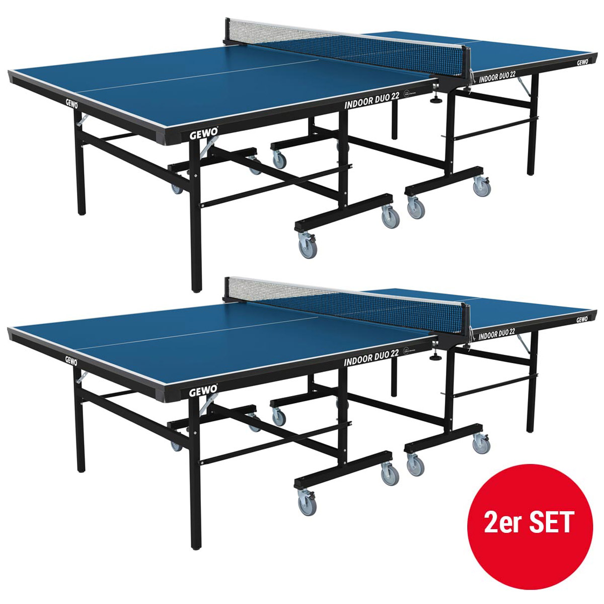 GEWO Tisch Indoor Duo 22 - Set (2 Stück) blau