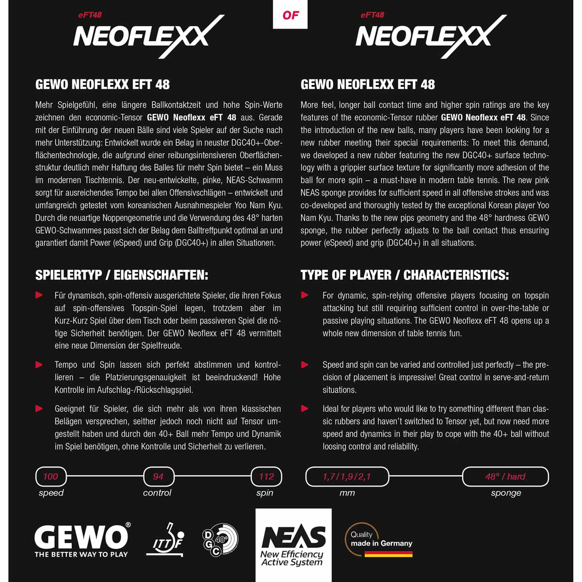 GEWO Belag Neoflexx eFT 48 rot 2,1 mm