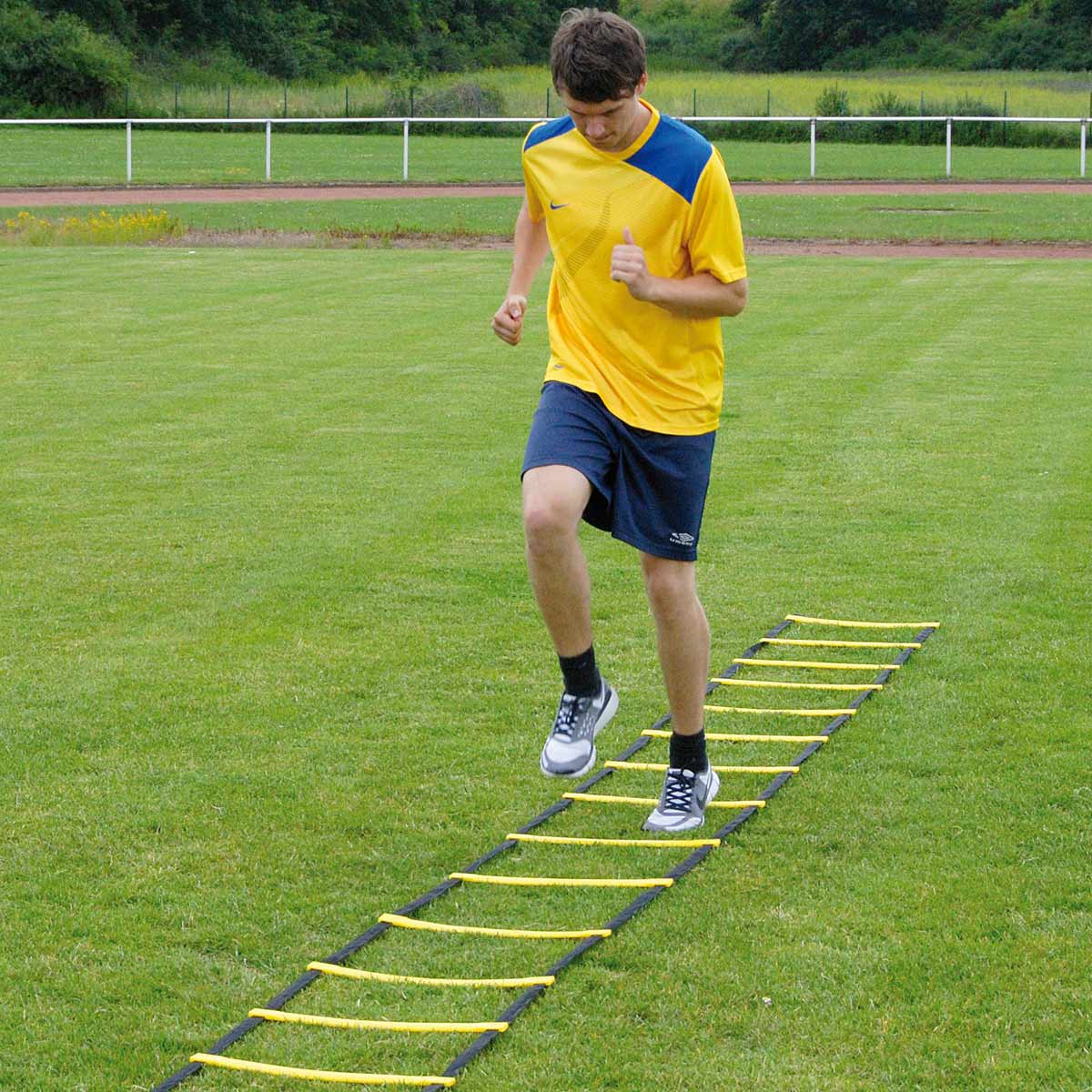 Koordinationsleiter "Agility" Einzel-Leiter 4m schwarz/gelb