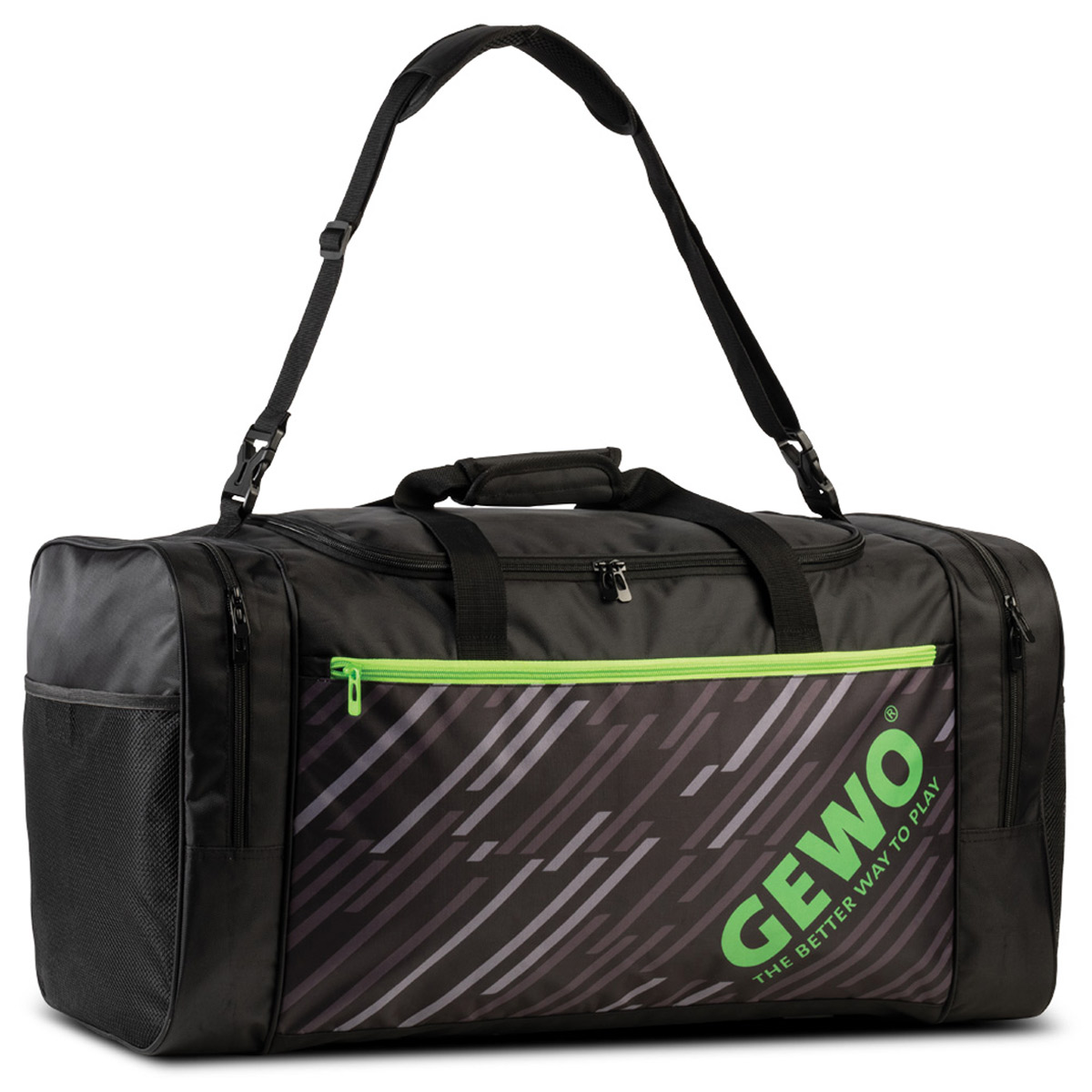 GEWO Sporttasche Stripes XL schwarz/lime