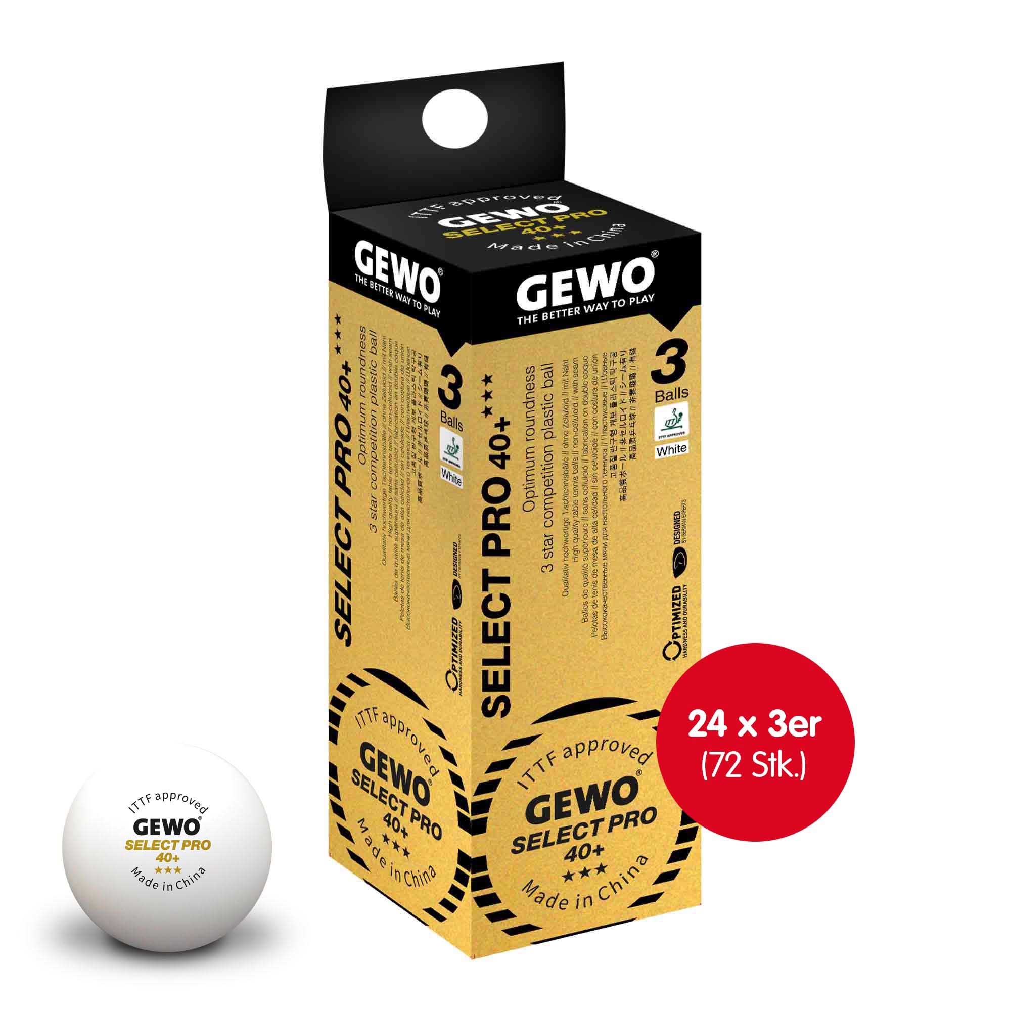 GEWO Select Pro 40+ *** 24x 3er Schachtel weiß