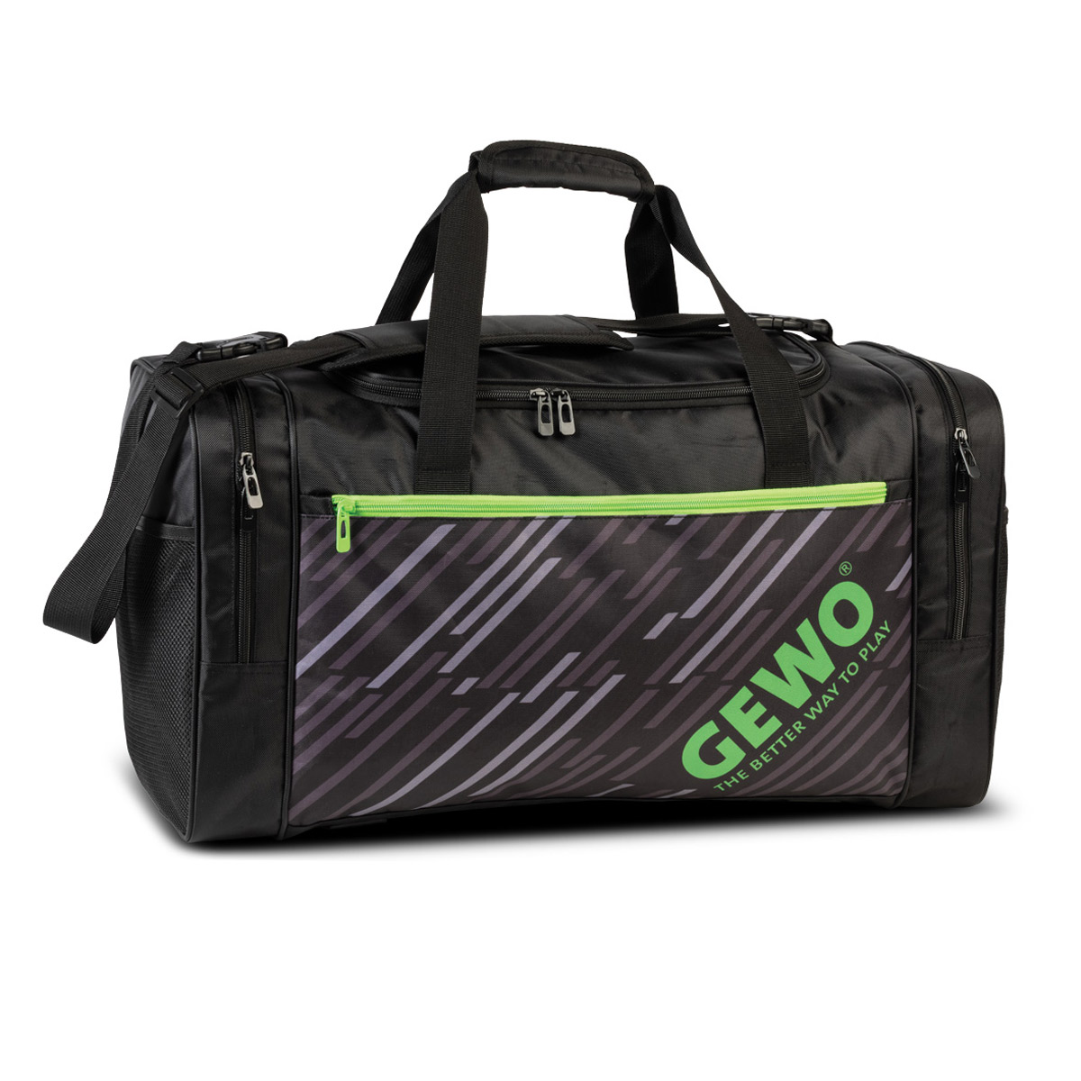 GEWO Sporttasche Stripes L schwarz/lime