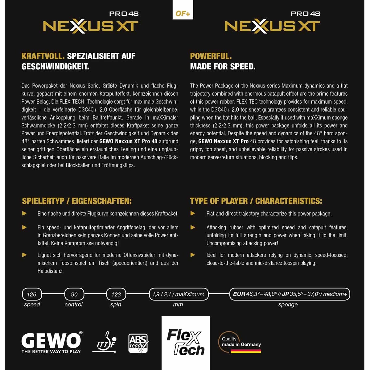 GEWO Belag Nexxus XT Pro 48